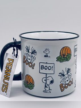 Peanuts Snoopy Halloween BOO 21 oz Stoneware Camper Mug NWT